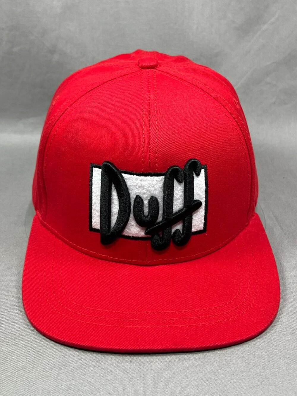 Universal Studios Duff Beer Strapback Hat Red The Simpsons Homer Adjustable Mens